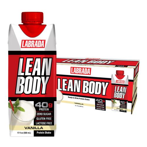 Labrada Lean Body Ready-to-Drink Protein Shake (12 x 500 ml, Vanilka)