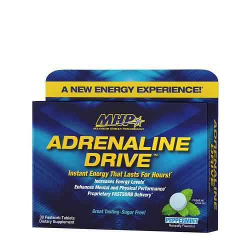 MHP Adrenaline Drive: rýchlo pôsobiaca energetická mäta  (30 Tableta, Mäta pieporná)