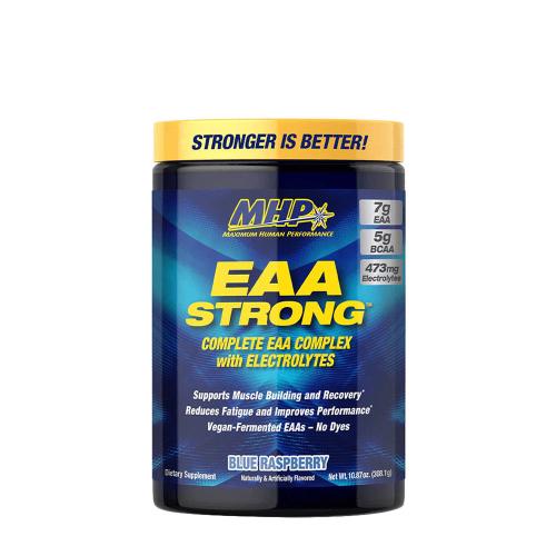 MHP EAA Strong - prášok esenciálnych aminokyselín (308 g, Modrá malina)