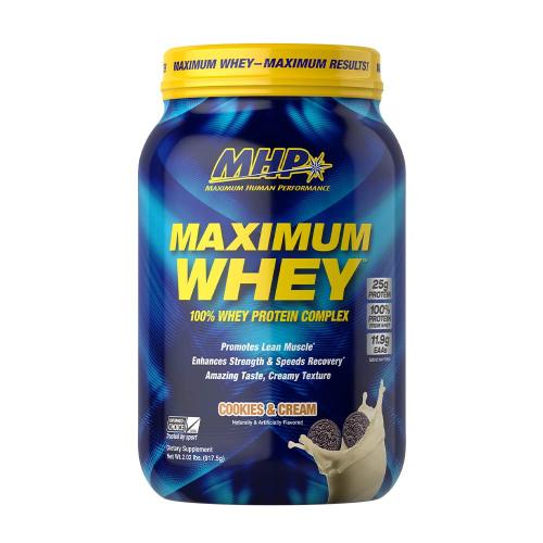 MHP Maximum Whey - 100% srvátkový proteín (918 g, Čokoládové sušienky a krém)