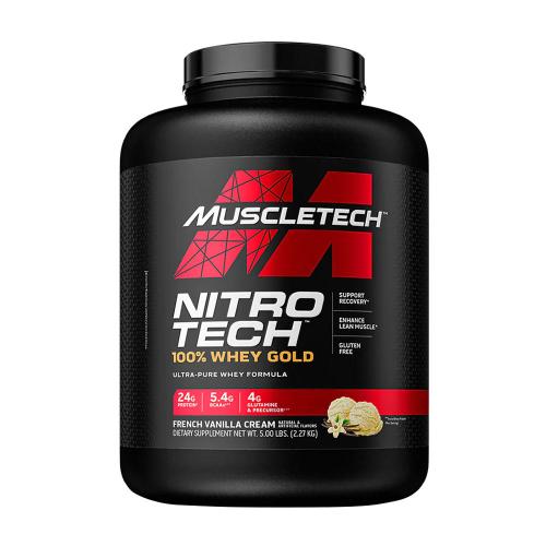 MuscleTech Nitro-Tech 100% Whey Gold (2.27 kg, Francúzsky vanilkový krém)