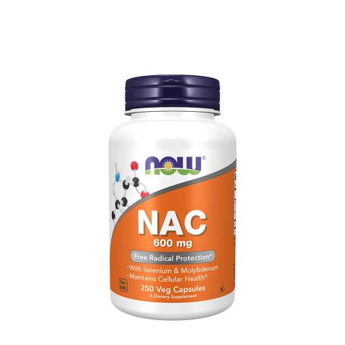 Now Foods NAC - N-acetyl-cysteín 600 mg (250 Veg Kapsula)