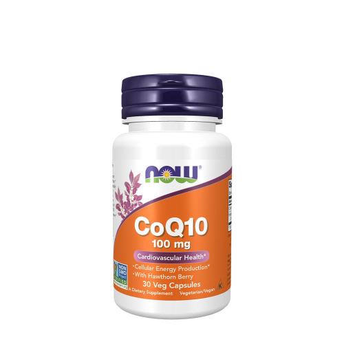 Now Foods CoQ10 100 mg s hlohom Vegetarián - koenzým Q10 s hlohom (30 Veg Kapsula)