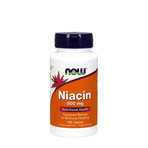 Now Foods Niacín 500 mg - vitamín B3 (100 Tableta)