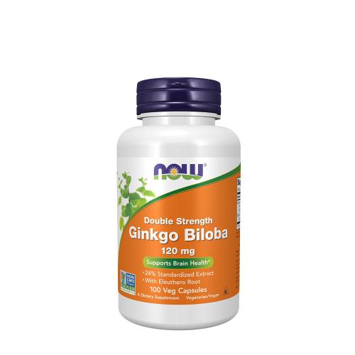 Now Foods Ginkgo Biloba, dvojitá sila 120 mg - silný extrakt z paprade (100 Veg Kapsula)