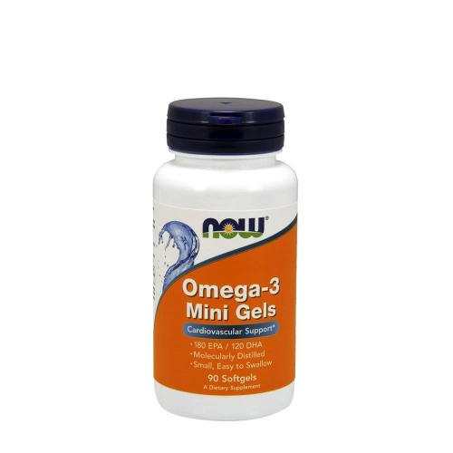 Now Foods Prírodný koncentrát rybieho oleja Omega-3 mini gély (90 Mäkká kapsula)