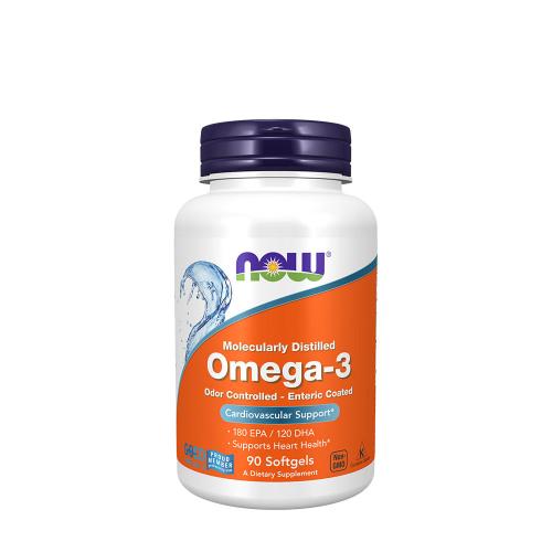 Now Foods Omega-3 rybí olej Softgels (enterický obal) (90 Mäkká kapsula)