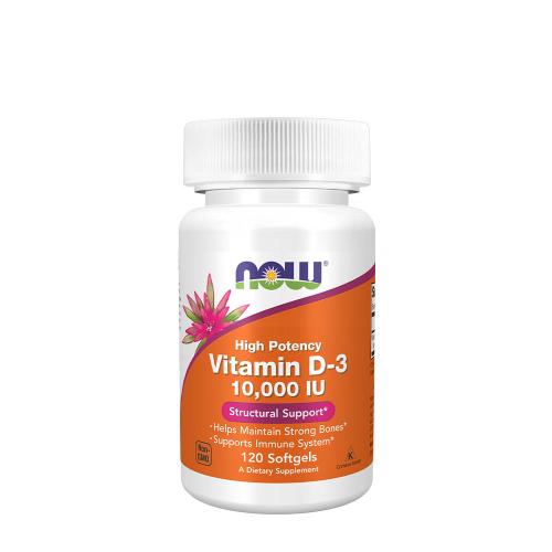 Now Foods Vitamin D 10000 IU (120 Mäkká kapsula)