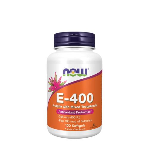 Now Foods Vitamín E-400 IU  (100 Mäkká kapsula)