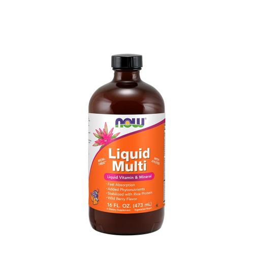 Now Foods Tekutý multivitamín - Liquid Multi (473 ml, Lesné ovocie)