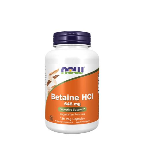 Now Foods Betaín HCl 648 mg (120 Veg Kapsula)