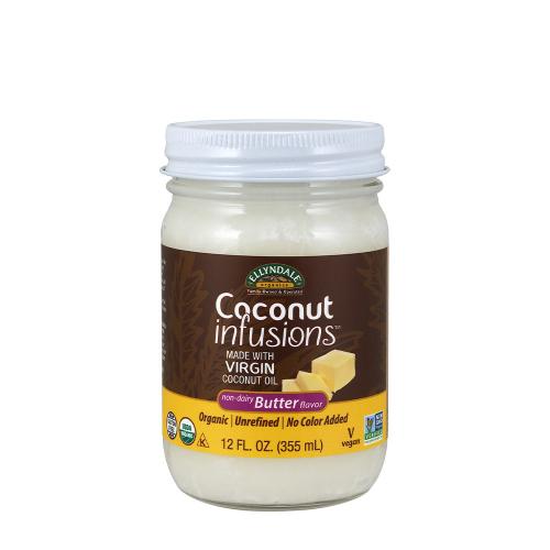 Now Foods Coconut Infusions™ Bezmliečne maslo, doplnené kokosovým olejom (355 ml)