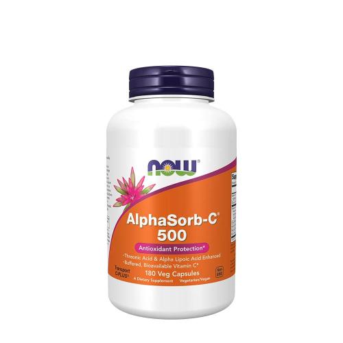 Now Foods Pufrovaný, bioaktívny vitamín C AlphaSorb-C™ 500 mg (180 Veg Kapsula)