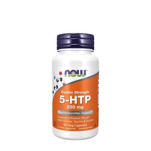 Now Foods 5-HTP Dvojitá sila 200 mg (60 Veg Kapsula)