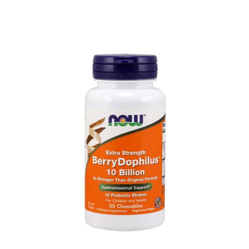 Now Foods BerryDophilus™ Extra sila 10 miliárd (50 Žuvacia tableta)