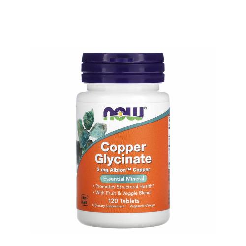 Now Foods Glycinát meďnatý 3 mg - Copper Glycinate 3 mg (120 Tableta)