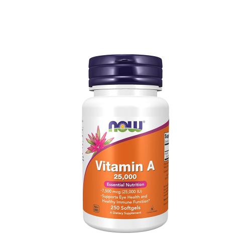 Now Foods Vitamín A 25000 IU - Vitamin A 25000 IU (250 Mäkká kapsula)
