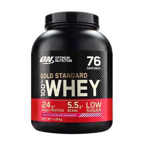 Optimum Nutrition Gold Standard 100% Whey™ - Gold Standard 100% Whey™ (2.27 kg, Biela čokoláda a malina)
