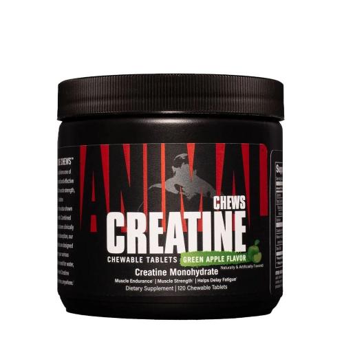 Universal Nutrition Kreatínové žuvačky pre zvieratá - Animal Creatine Chews (120 Žuvacia tableta, Zelené jablko)