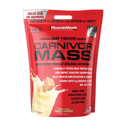 MuscleMeds Carnivor™ Mass - objemový prípravok na báze hovädzích bielkovín (4800 g, Vanilkový karamel)