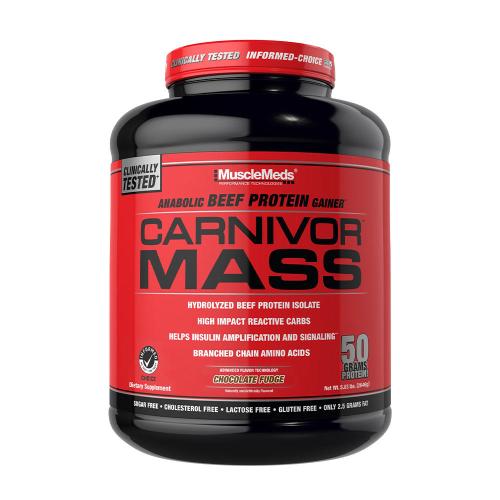 MuscleMeds Carnivor™ Mass - objemový prípravok na báze hovädzích bielkovín (2646 g, Čokoládový fondán)