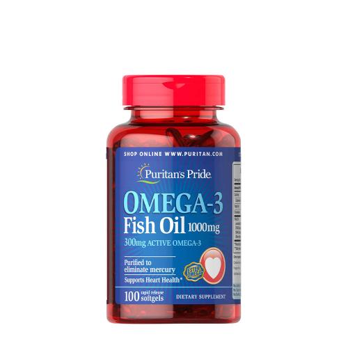 Puritan's Pride Omega-3 rybí olej 1000 mg (100 Mäkká kapsula)