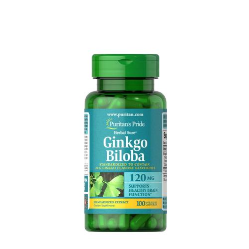 Puritan's Pride Ginkgo Biloba - extrakt z borovice papradia 120 mg (100 Kapsula)