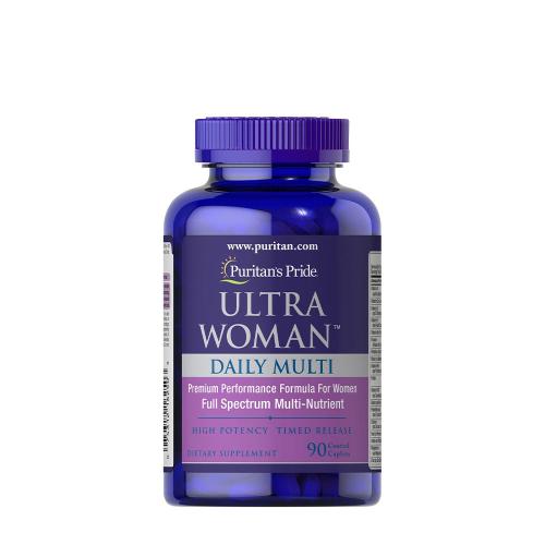 Puritan's Pride Ultra Woman Daily Multi - Dámske multivitamínové kapsuly (s predĺženou vstrebateľnosťou) (90 Kapsula)