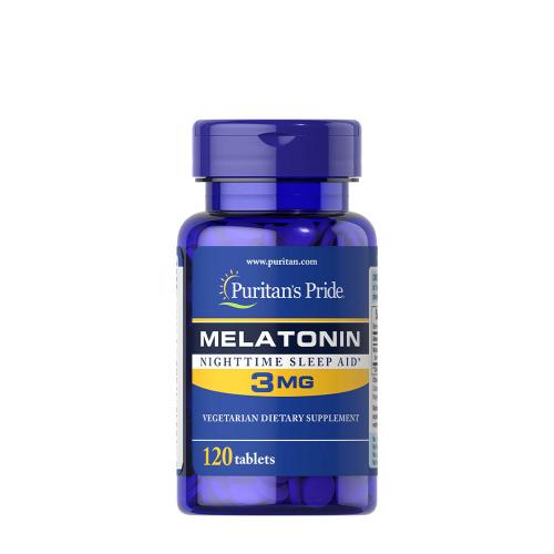 Puritan's Pride Melatonín 3 mg - vitamín na podporu spánku (120 Tableta)