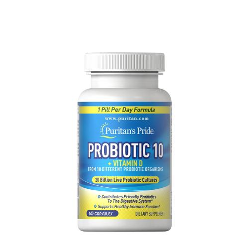 Puritan's Pride Probiotické kapsule - Probiotic 10 (60 Veg Kapsula)