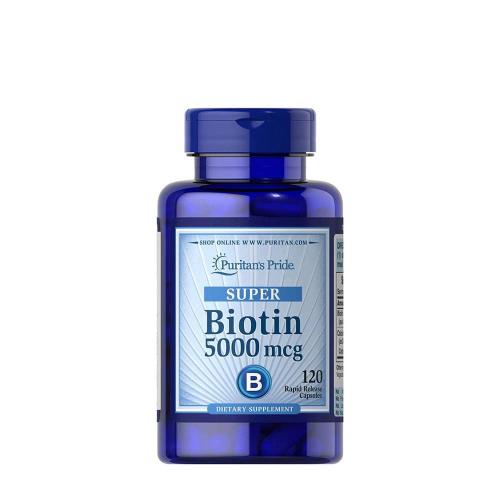 Puritan's Pride Biotín 5000 mcg kapsúl - vitamín B7 (120 Kapsula)