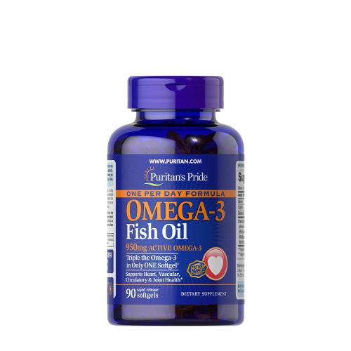 Puritan's Pride Jeden Omega-3 rybí olej denne 1360 mg (950 mg aktívneho Omega-3) - One Per Day Omega-3 Fish Oil 1360 mg (950 mg Active Omega-3) (90 Mäkká kapsula)