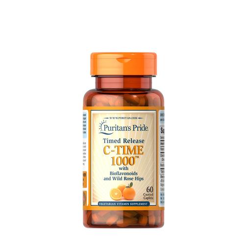 Puritan's Pride Vitamín C 1000 mg kapsuly s rozšírenou absorpciou so šípkami (60 Kapsula)