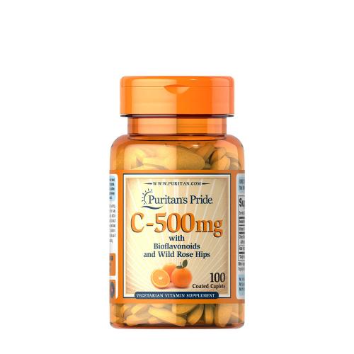 Puritan's Pride Vitamín C 500 mg s bioflavonoidmi a šípkami (100 Kapsula)