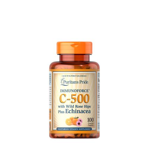 Puritan's Pride Vitamín C 500 mg s kvetmi šípok a kešu (100 Kapsula)