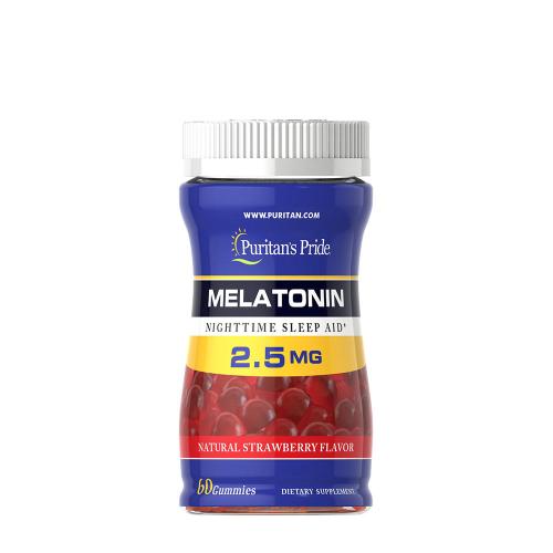 Puritan's Pride Melatonín (2,5 mg) (60 Gumový cukor, Jahoda)