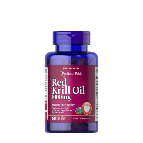 Puritan's Pride Krill Oil 1000 mg - vysoko kvalitná omega-3 mastná kyselina (60 Mäkká kapsula)