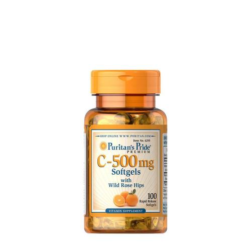 Puritan's Pride Vitamín C 500 mg so šípkami (100 Mäkká kapsula)