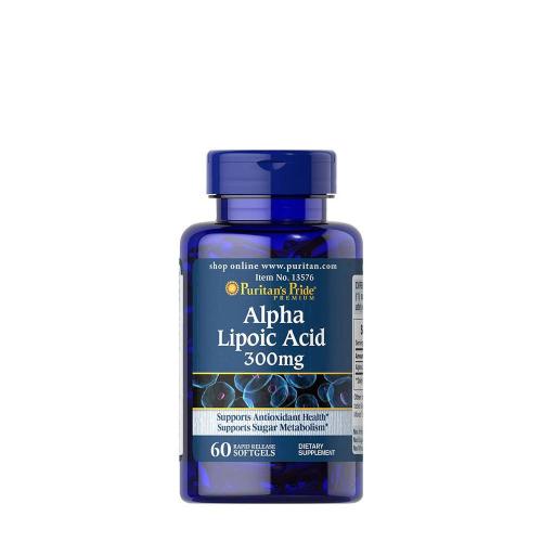 Puritan's Pride Kyselina alfa-lipoová 300 mg  (60 Mäkká kapsula)