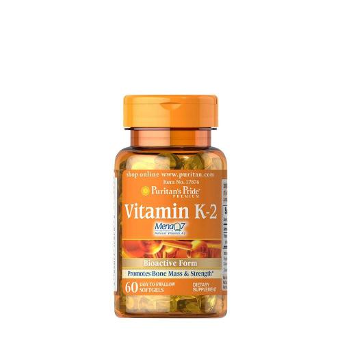 Puritan's Pride Vitamín K - vitamín K-2 (MenaQ7) 50 mcg (60 Mäkká kapsula)