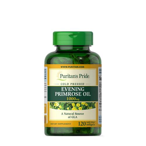 Puritan's Pride Pupalkový olej Softgels 1000 mg s kyseliou  gammy linolénovej (120 Mäkká kapsula)