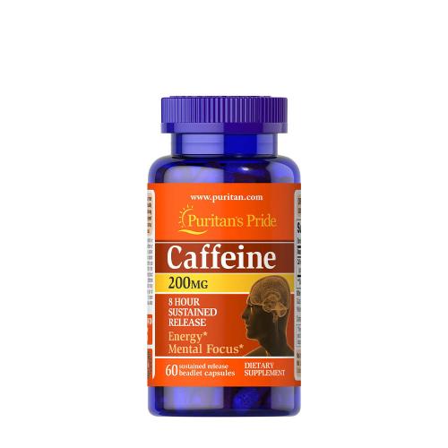 Puritan's Pride Kofeín Kapsule 200 mg - rozšírené vstrebávanie (60 Kapsula)