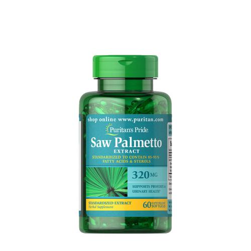 Puritan's Pride Saw Palmetto Standardized Extract 320 mg (60 Mäkká kapsula)