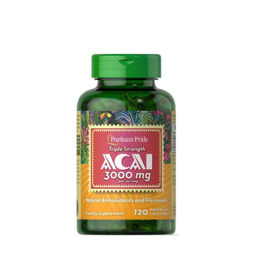Puritan's Pride Acai extrakt 3000 mg - antioxidant  (120 Mäkká kapsula)