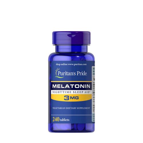 Puritan's Pride Melatonín 3 mg - vitamín na podporu spánku (240 Tableta)