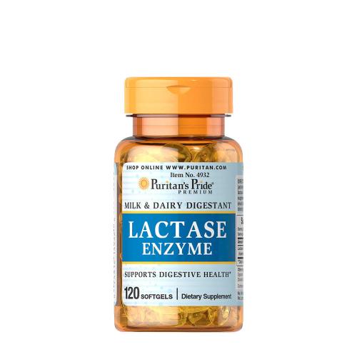 Puritan's Pride Enzým laktáza 125 mg -  Lactase Enzyme 125 mg (120 Mäkká kapsula)