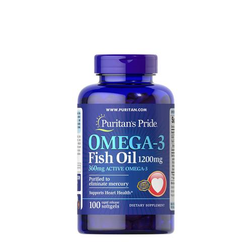 Puritan's Pride Omega-3 rybí olej 1200 mg (100 Mäkká kapsula)