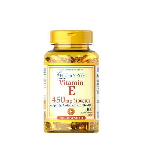 Puritan's Pride Vitamín E 1000 IU 450 mg (100 Mäkká kapsula)