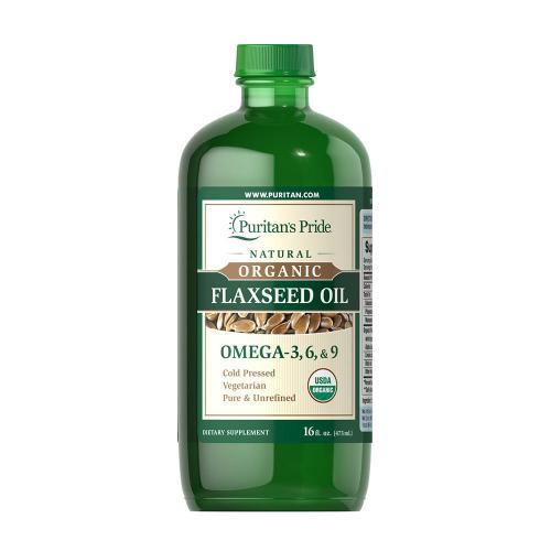 Puritan's Pride Tekutý ľanový olej s trojitou omega formulou (473 ml)