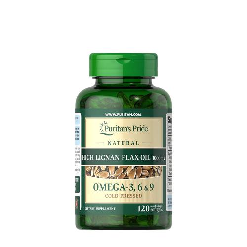 Puritan's Pride Prírodný ľanový olej 1000 mg  (120 Mäkká kapsula)